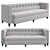 Classic Baker Blake Tufted Sofa 3D model small image 1