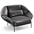 Elegantly Curved PAIPAÏ Chair 3D model small image 1