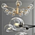 Sleek Nordic Chandelier 3D model small image 1