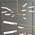 Modern Flute LED Chandelier 3D model small image 1