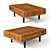 Sleek Mid Century Coffee Table 3D model small image 2