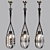 Tied-UP Romance Pendant: Czech Glass & Leather Luminaire 3D model small image 2