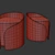 Cozy Knit Cardigan Pouf 3D model small image 3