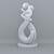 Elegant Metal Wedding Decor 3D model small image 3