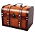 Antique Brown Trunk: Classic Storage Solution 3D model small image 1