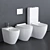 GALASSIA Dream WC Set with Close Coupled Toilet & Bidet 3D model small image 1