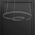 Elegant Viareggio Pendant Light 3D model small image 2