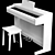 YAMAHA YDP-143 WH&B Digital Piano 3D model small image 2