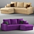 Velvet Corner Sofa: Verona by MebelVia 3D model small image 1