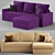 Velvet Corner Sofa: Verona by MebelVia 3D model small image 2