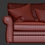 Pearce Luxe Upholstered Sofa 3D model small image 3