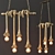 Industrial Loft Pendant Light (4 Edison Bulbs) 3D model small image 3