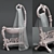 MEDEA Liberty Cradle: The Perfect Artistic Nursery Solution 3D model small image 1