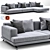 Lema Mustique: Elegant and Spacious Modern Sofa 3D model small image 1