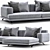 Lema Mustique: Elegant and Spacious Modern Sofa 3D model small image 2