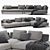 Jesse Ives Velvet Sofa 3D model small image 1