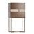 Elegant Michelangelo Bar Cart 3D model small image 1