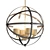 Elegant Frosted Gold Ball Pendant 3D model small image 1