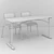 Atlas 2 School Chair & Table: Compliant with NF and NFD Standards 3D model small image 2