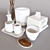 "Mojave" Ceramic Bath Accessories 3D model small image 2