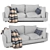 Modern Corona Sofa: Comfort & Style 3D model small image 1