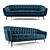 Elegant Neiman Marcus Tufted Sofa 3D model small image 1