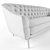 Elegant Neiman Marcus Tufted Sofa 3D model small image 3