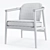 Maiyda Lounge Chair: Elegance in Wood 3D model small image 3