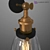 Lumina Deco Fabi: Stylish Metal and Glass Wall Lamp 3D model small image 2