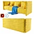 Alcove Plume Contract Sofa - Multicolor Comfort 3D model small image 1