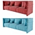 Alcove Plume Contract Sofa - Multicolor Comfort 3D model small image 2