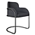 Sleek Stream Cantilever Chair 3D model small image 1