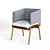 Kim Fabric Easy Chair: Stylish and Comfortable 3D model small image 1