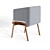 Kim Fabric Easy Chair: Stylish and Comfortable 3D model small image 2