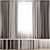 Chic Curtain Set: 4 Window Treatments 3D model small image 1