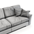 Passion 3-seat Leather Sofa 3D model small image 3