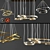 Modern LED Ceiling Light Set 3D model small image 1