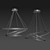 Modern LED Ceiling Light Set 3D model small image 2