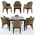 Elegant Bice Chair & Club Table 3D model small image 1