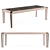 Eclipse Rectangular Table: Luxurious Leather and Wood Design 3D model small image 1