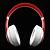 Studio 3 White & Red Wireless Headphones 3D model small image 2