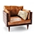 Sophisticated Sherwood Wood Frame Chair 3D model small image 1