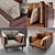 Sophisticated Sherwood Wood Frame Chair 3D model small image 2