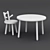Baby Table and Chair Set 3D model small image 2