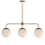 Elegant Paige 3-Light Brass Pendant 3D model small image 1