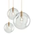 Elegant Selene Copper Chandelier 3D model small image 1