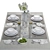 Elegant Zara Home Table Setting 3D model small image 1