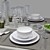 Elegant Zara Home Table Setting 3D model small image 2