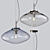 Bomma Disc Pendant: Stylish Glass and Brass Lamp 3D model small image 2