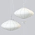 Bomma Disc Pendant: Stylish Glass and Brass Lamp 3D model small image 3